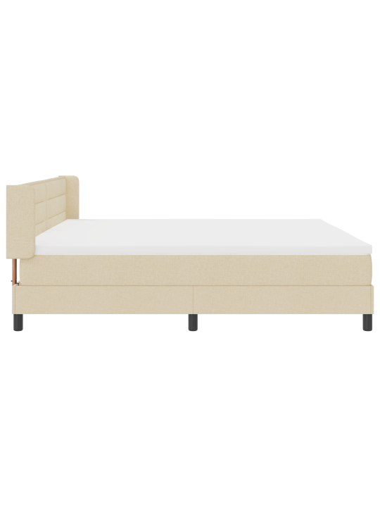 Box spring sänky patjalla kerma 200x200 cm kangas