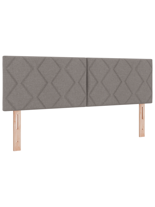 Laatikkosänky patjalla taupe 140x200 cm kangas
