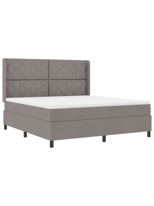 Box spring -sänky patjalla taupe 180x200 cm, kangas