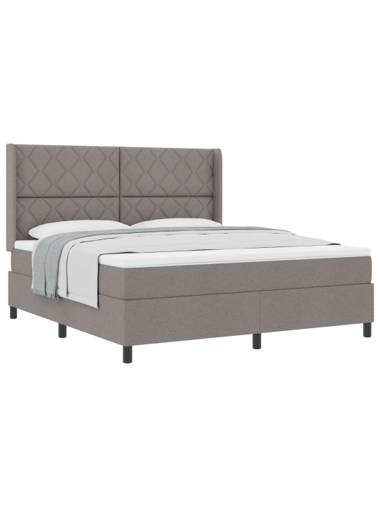 Box spring -sänky patjalla taupe 180x200 cm, kangas