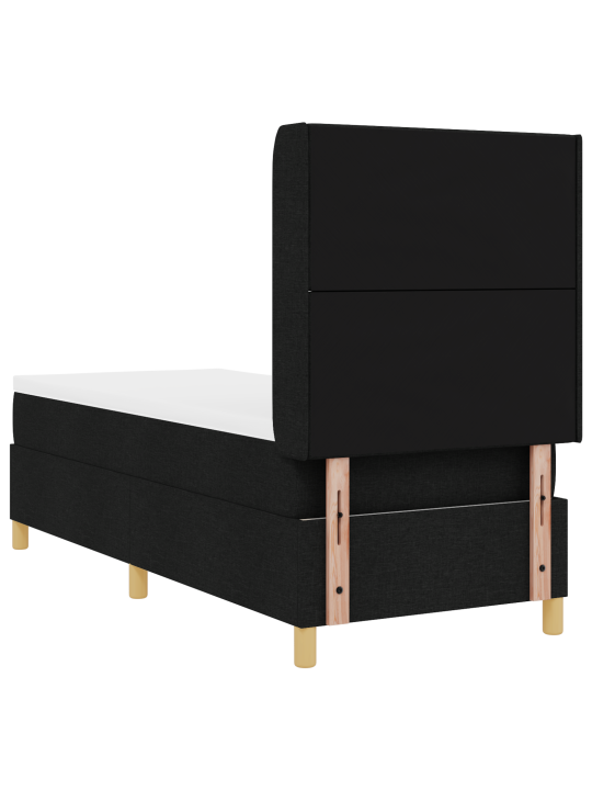 Box spring -sänky patjalla musta 80x200 cm kankaat