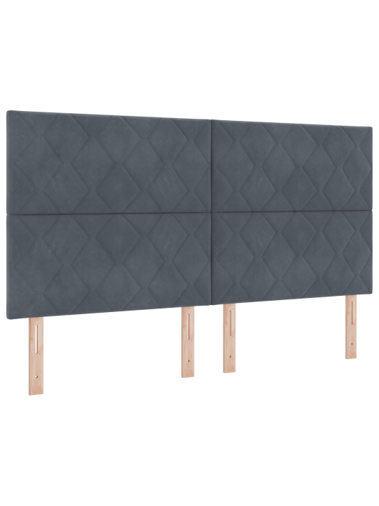 Box spring -sänky patjalla tummanharmaa 180x200 cm sametti
