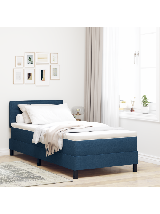Box spring -sänky patjan ja led-valon kanssa, 80x200 cm kangasta