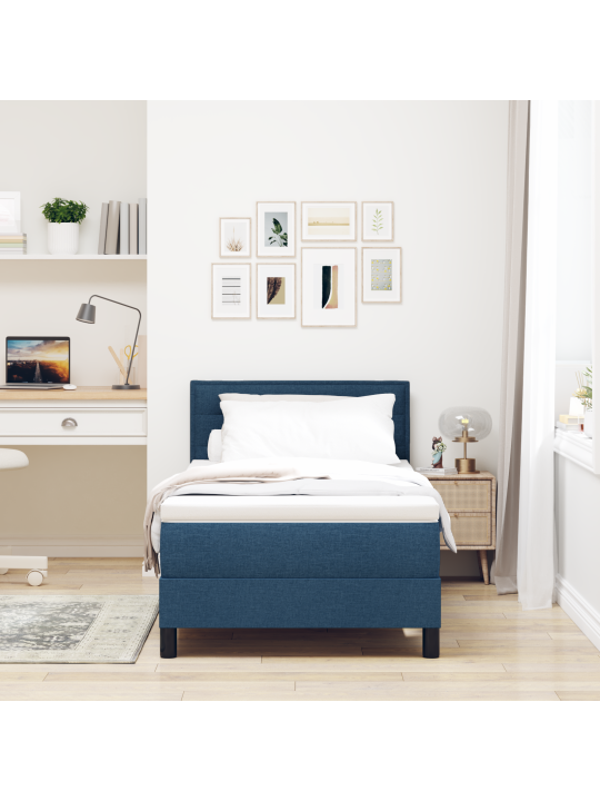 Box spring -sänky patjan ja led-valon kanssa, 80x200 cm kangasta