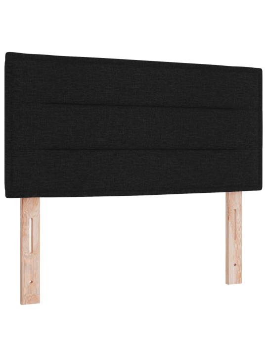 Box spring sänky patjalla & led musta 120x190 cm kangas