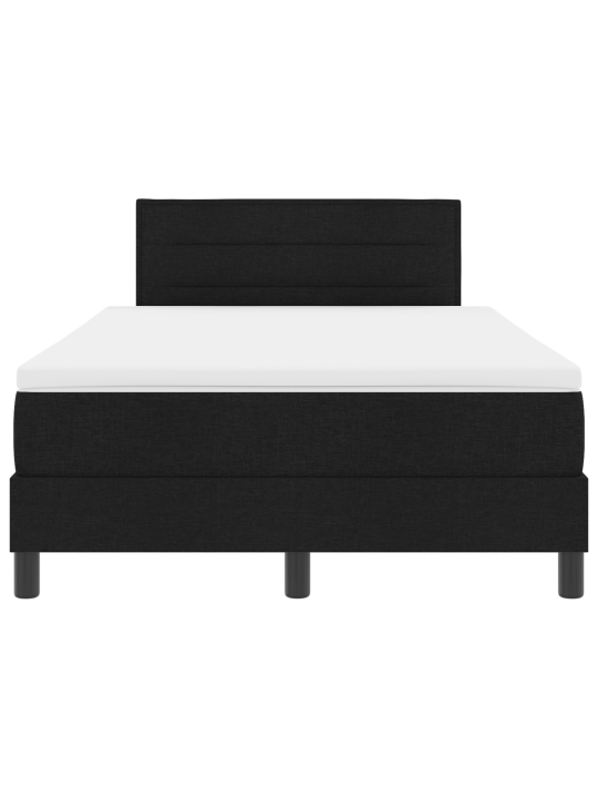 Box spring sänky patjalla & led musta 120x190 cm kangas