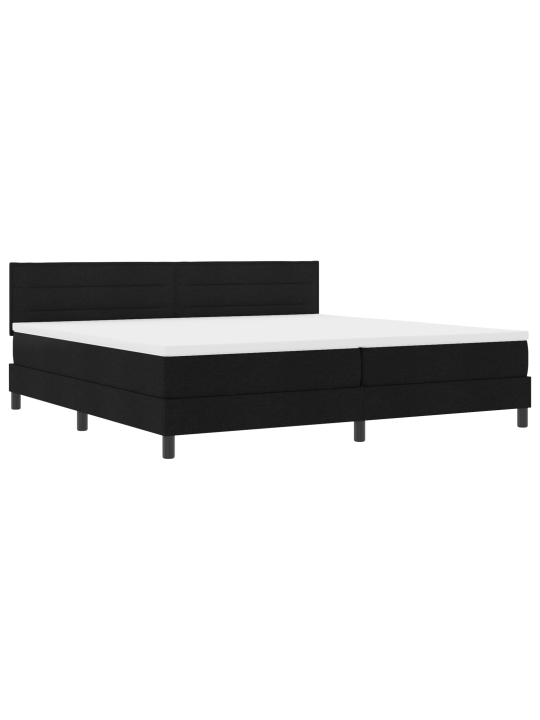 Box spring -sänky patjalla & led musta 200x200 cm kangas