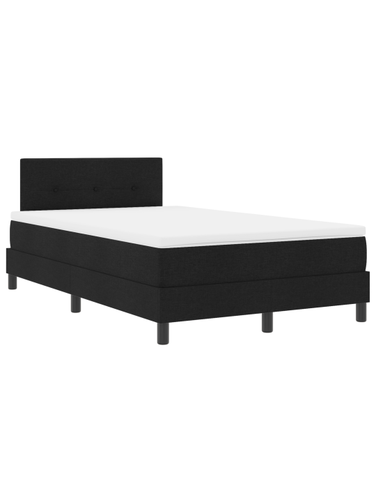 Box spring sänky patjan & led musta 120x190 cm kangas
