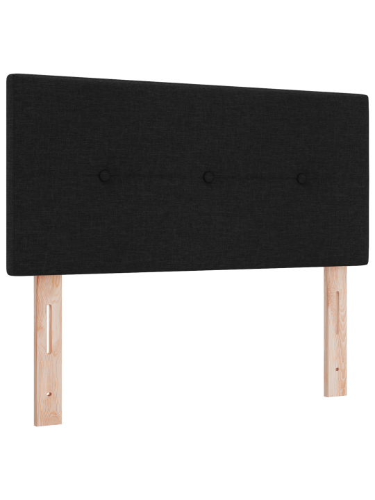 Box spring sänky patjan & led musta 120x190 cm kangas