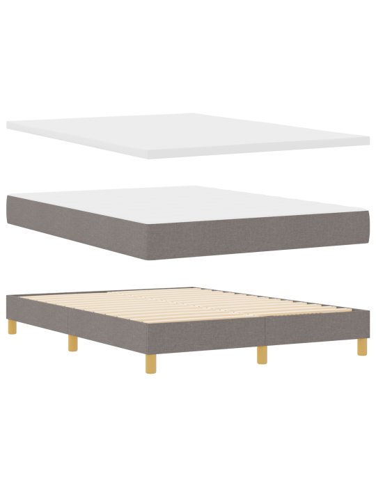 Box spring sänky patjalla & led taupe 160x200 cm kangas