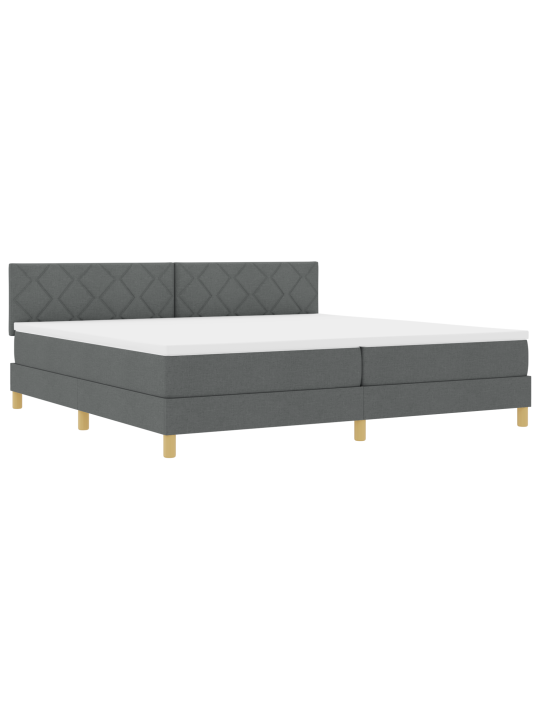 Box spring -sänky patjalla & led tummanharmaa 200x200 cm kangas