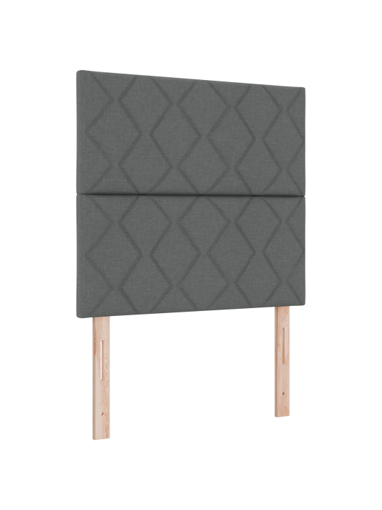 Box spring sänky patjan ja led:n kanssa tumma harmaa 100x200 cm kangasta
