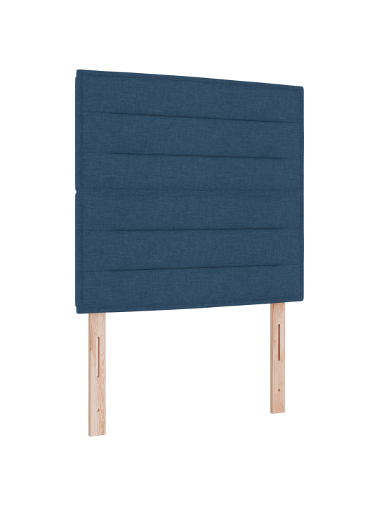 Box spring -sänky patjalla & led-sinisellä 80x200 cm kankaalla