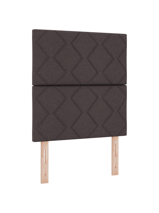 Parisängyn ja patjan yhdistelmä led-valoilla tumma ruskea 90x190 cm kangas