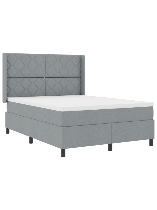 Sänky box spring patja led-valolla harmaa 160x200 cm kangas