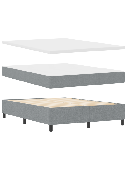 Sänky box spring patja led-valolla harmaa 160x200 cm kangas
