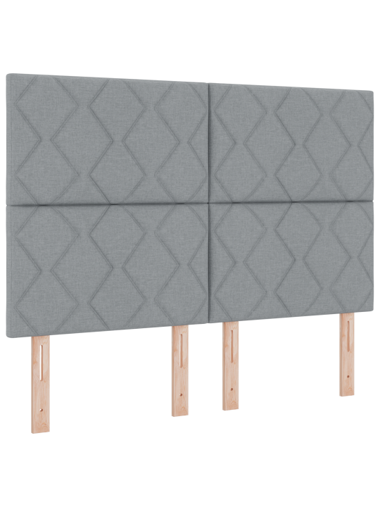 Sänky box spring patja led-valolla harmaa 160x200 cm kangas