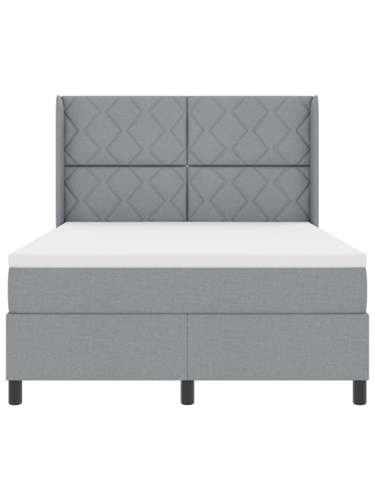 Sänky box spring patja led-valolla harmaa 160x200 cm kangas