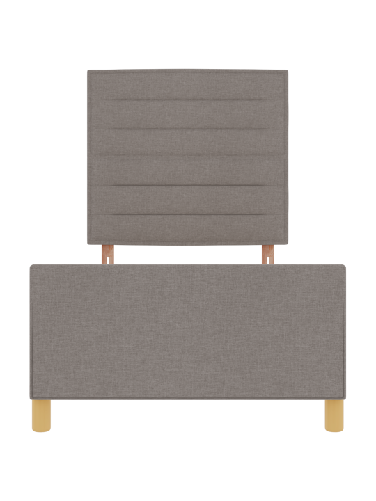 Taupe kankainen sängynrunko 90x200 cm
