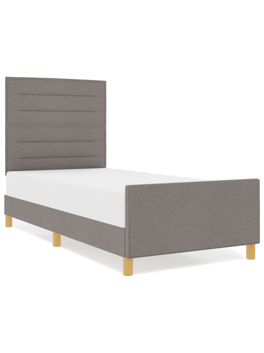 Sänkykehys taupe 100x200 cm kankaasta