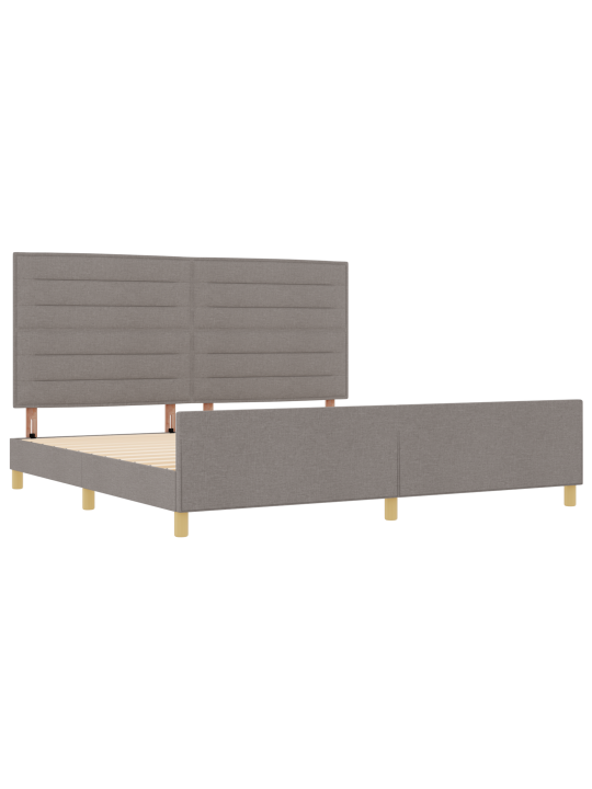 Sängynrunko taupe 200x200 cm kangas