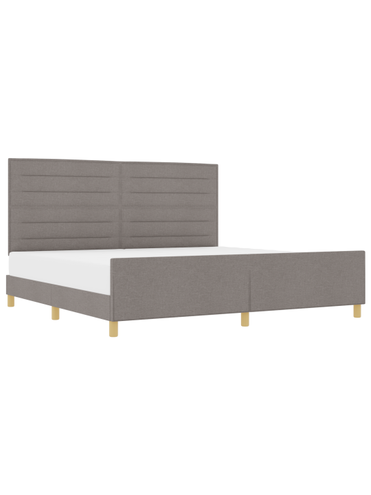 Sängynrunko taupe 200x200 cm kangas
