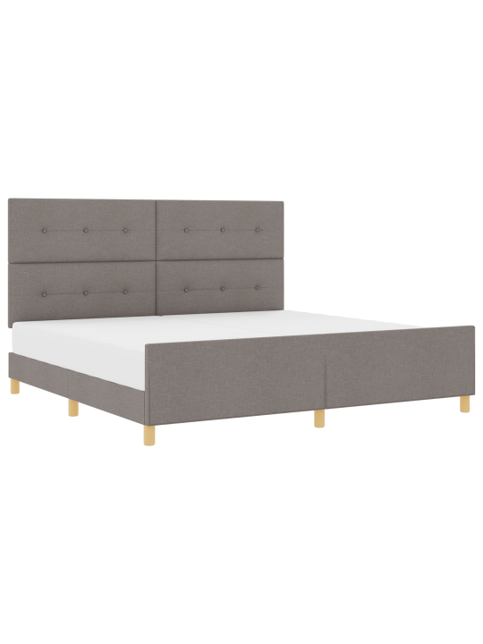 Taupe sänkyrunko 200x200 cm kangas