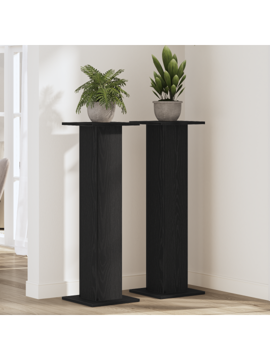 Kasviteline 2 kpl musta tammi 30x30x95 cm tekninen puu