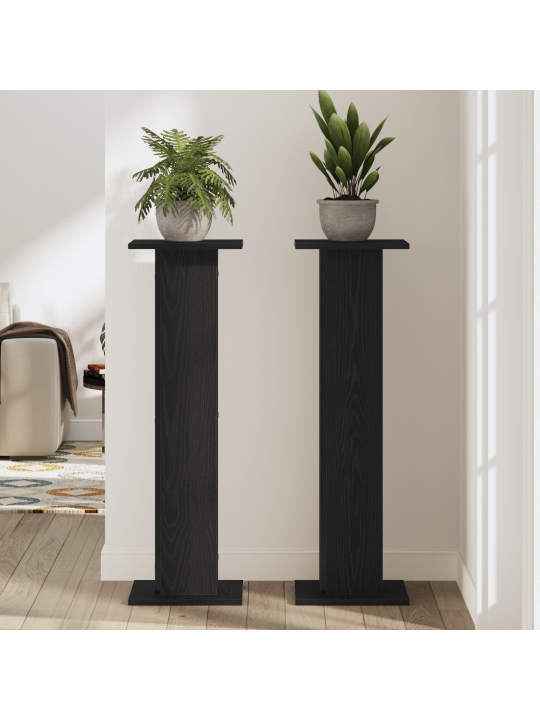 Kasviteline 2 kpl musta tammi 30x30x95 cm tekninen puu