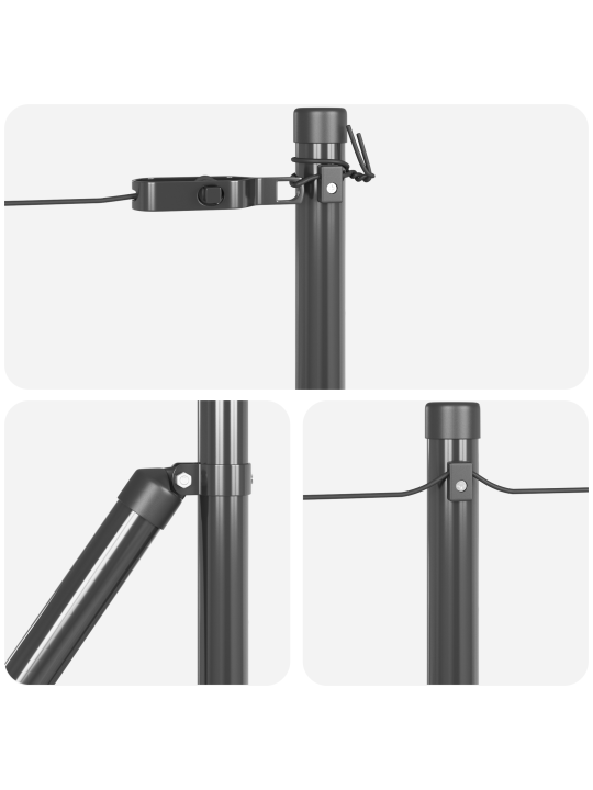 Aidatukipylväät 52 kpl harmaa ø32 mm 80 cm galvanoitua terästä
