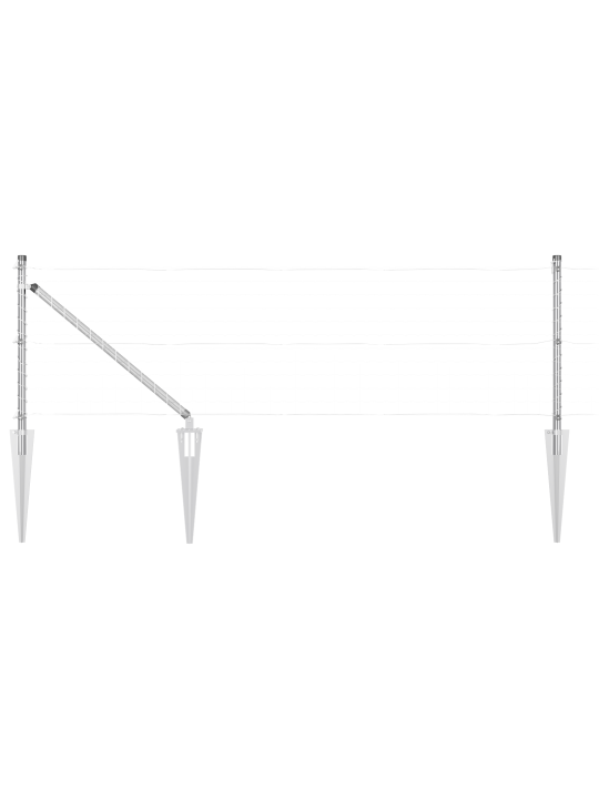 Aitaa varten pylväitä piikillä 52 kpl ø32 mm 100 cm galvanoitu teräs