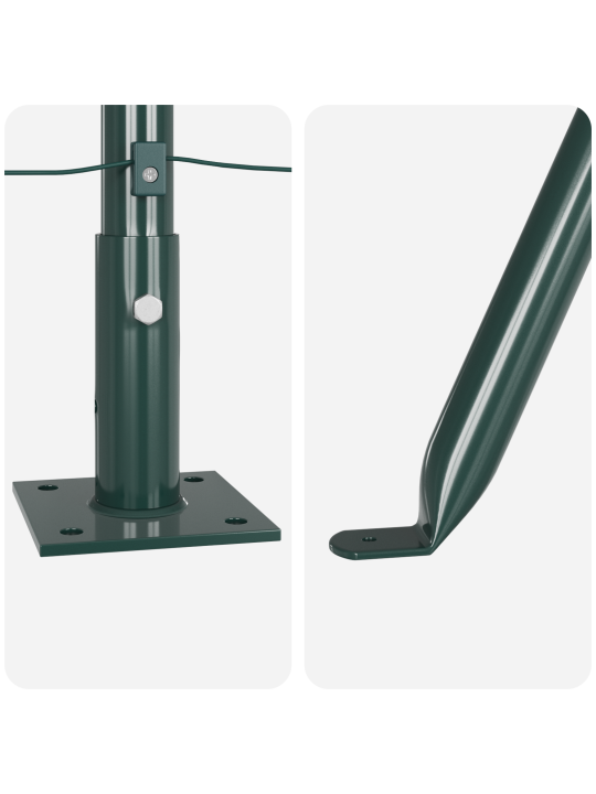 Aidansarjat perustuksilla 52 kpl ø32mm 83,5cm galvanoitua terästä