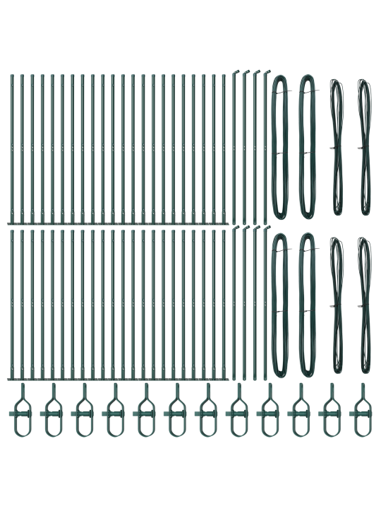 Aidansarjat perustuksilla 52 kpl ø32mm 83,5cm galvanoitua terästä