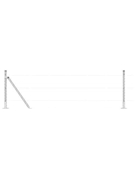 Aita postsit peruslevyillä 52 kpl ø32mm 70cm galvanoitu teräs