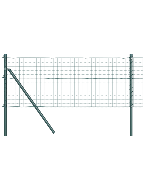 Euro aita 7 pylväällä 0.8x10 m galvanoitu teräs vihreä