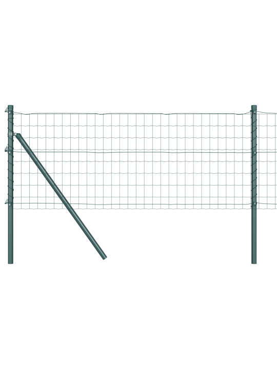 Euroaita 7 pylväällä 0.8x10 m galvanoitu teräs vihreä