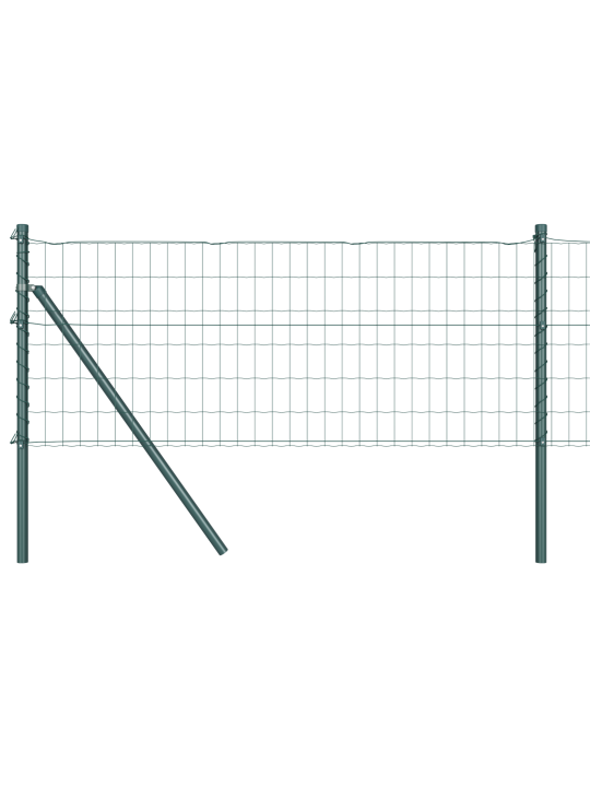 Euro aita 7 pylväällä 0.8x10 m galvanoitu teräs vihreä