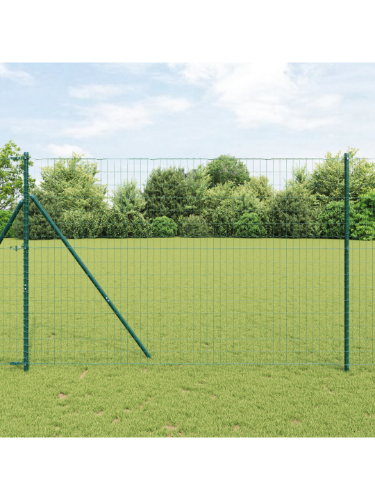 Euroaita 7 pylväällä 1.6x10 m galvanoidusta teräksestä vihreä