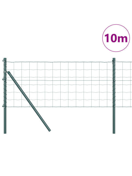 Euroaita 2 kpl vihreä jauhemaalattu teräs 10 x 0.8 m kestävä