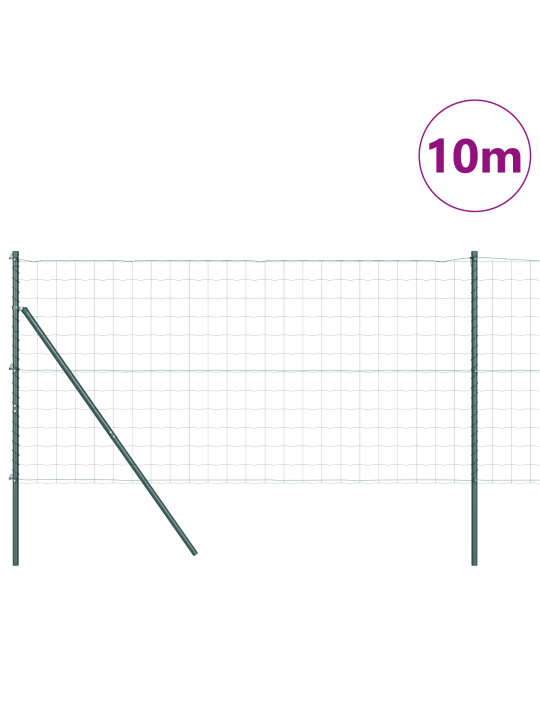 Euro aita setti 2 vihreä jauhemaalattu teräs 10 x 1,0 m kestävä