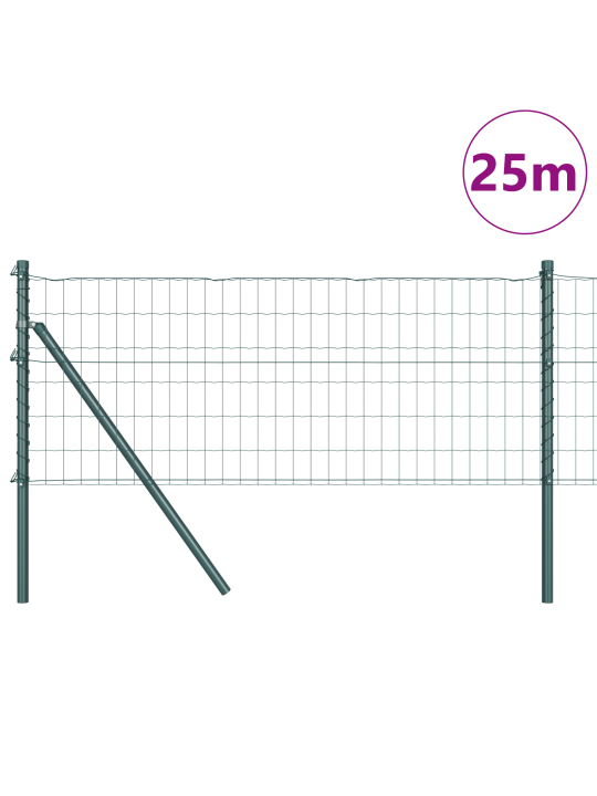 Euro aita 13 tolppaa 0.4x25 m galvanoitu teräsvihreä