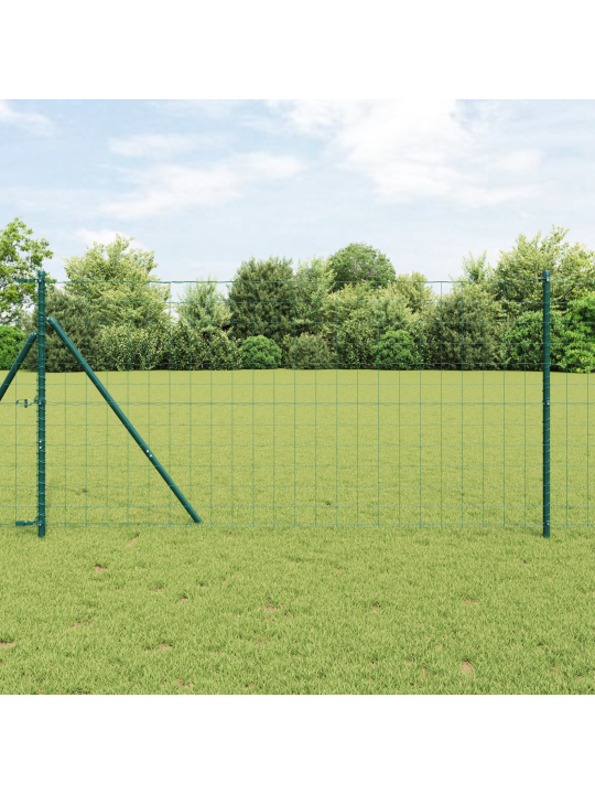 Euro fence 2 kpl tumma vihreä pohjamaalattu teräs 25 x 1 m