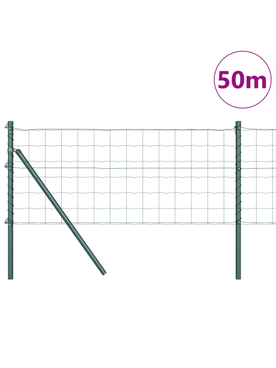 Euroaita 13 tukipaalulla 0.4x50 m galvanoitu teräs vihreä