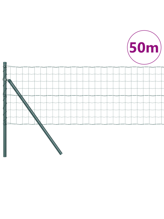 Euro-aida 13 pylväällä 0.4x50 m galvanoitu teräs vihreä