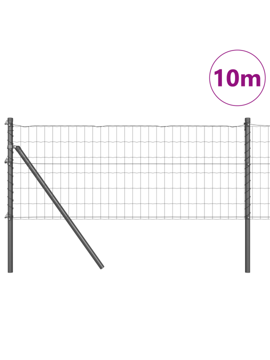 Euro aita 7 postilla 0.4x10 m galvanoitu teräs harmaa