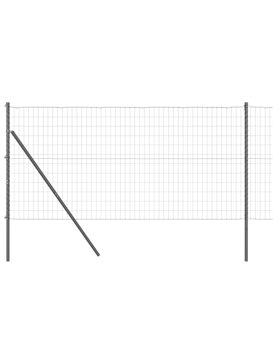 Euro aita 7 pylväällä 1.2x10 m galvanoitu harmaa