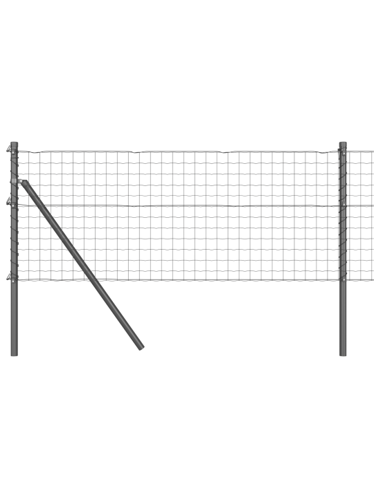 Euro aita 13 pylväällä 0.8x25 m galvanoitu teräs harmaa