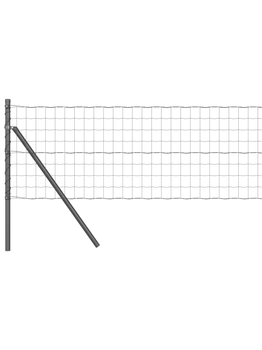 Euro aita 13 pylväällä 0.8x25 m galvanoitu teräs harmaa