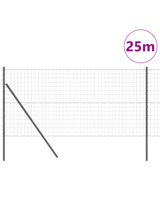 Euroaita 2 kpl harmaa teräs 25 x 1 m kestävä euroaita