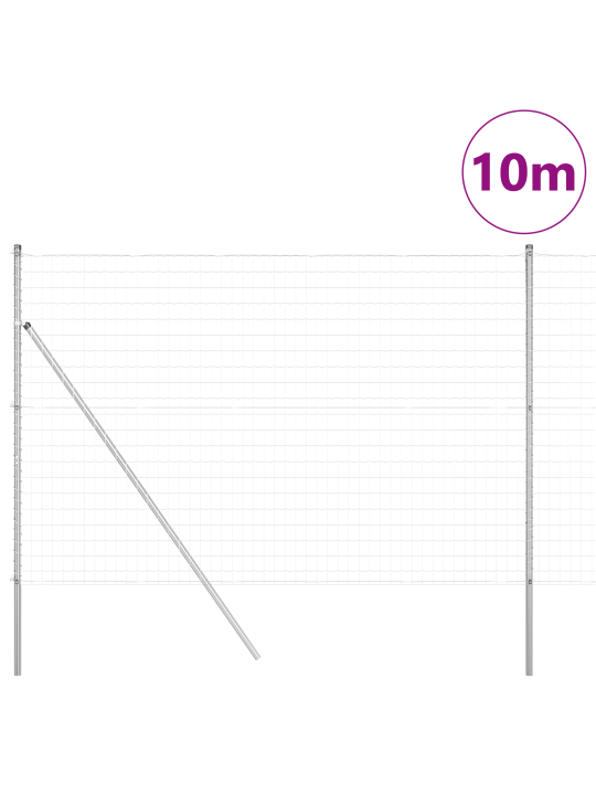 Euro aita 7 pylväillä 1.6x10 m galvanoitu teräs